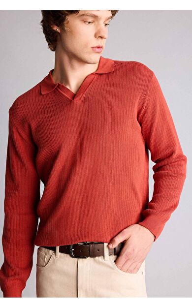 DeFacto Erkek Dikdörtgen Toka Suni Deri Jean Kemeri