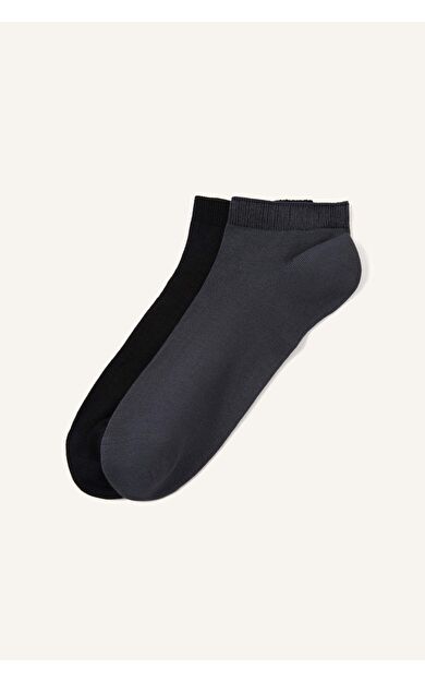 DeFacto Erkek Dikişsiz 2'li Modal Patik Çorap