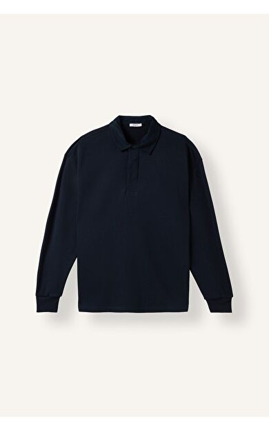 DeFacto Relax Fıt Polo Yaka Sweatshirt
