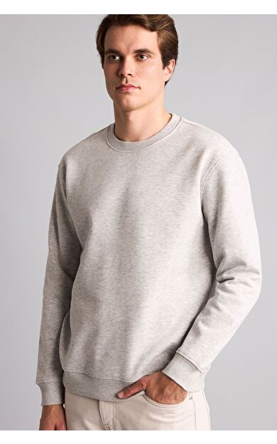 DeFacto Regular Fıt Bisiklet Yaka Basic Sweatshırt