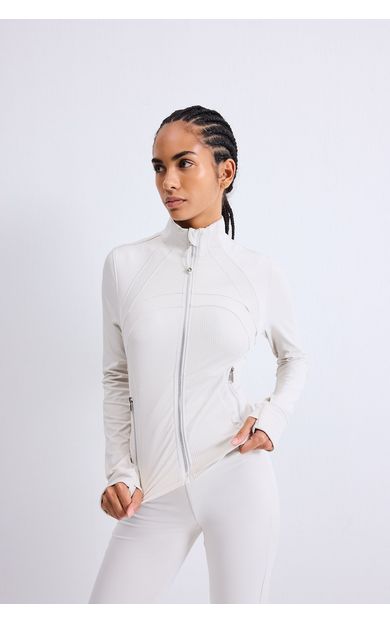 DeFacto Slim Fit Dik Yaka Fermuarlı Dikiş Detaylı Spor Basic Hırka