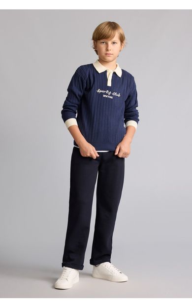 DeFacto Regular Fit Pike Düz Paça Pantolon Lacivert