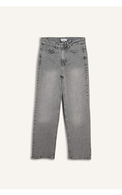 DeFacto Comfort Straıght Normal Bel Kısa Paça Jean Yıkamalı Pantolon