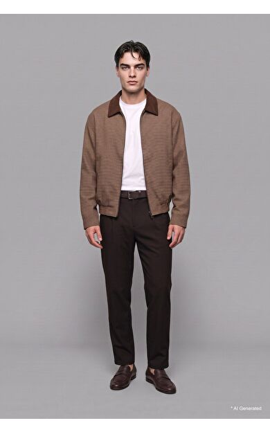 DeFacto Beli Büzgü İpli Pileli Straight Fit Uzun Boy Pantolon