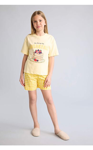 DeFacto Regular Fıt 2'li Pijama Takımı Kız Çocuk