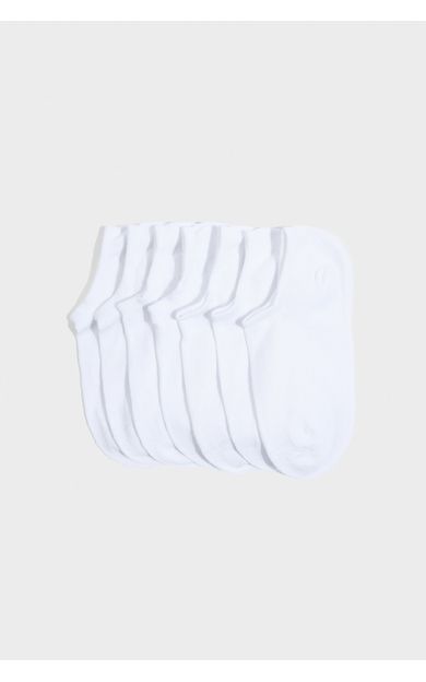 DeFacto Kadın Dikişsiz 7'li Sneaker Çorap Beyaz