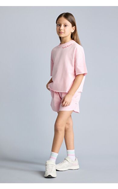 DeFacto Sweatshirt Kumaşı 2'li Takım Kız Çocuk