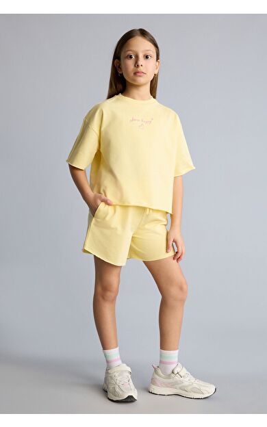 DeFacto Sweatshirt Kumaşı 2'li Takım Kız Çocuk