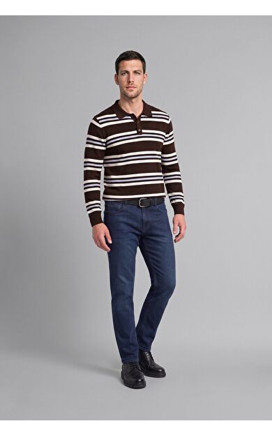 DeFacto Standart Fıt Polo Yaka Triko Kazak
