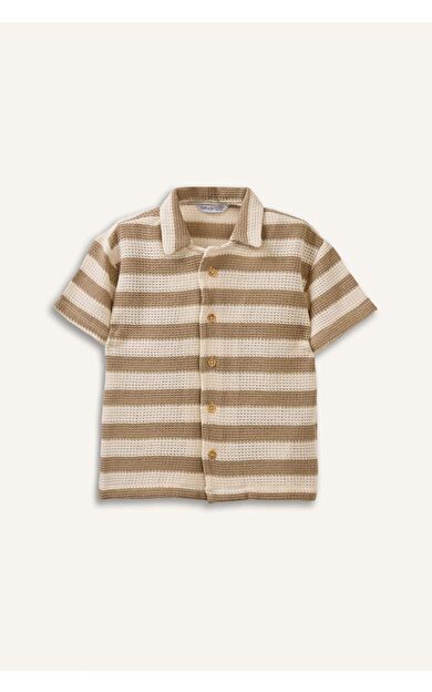 DeFacto Regular Fıt Jakarlı Kısa Kollu Polo Tişört Erkek Bebek