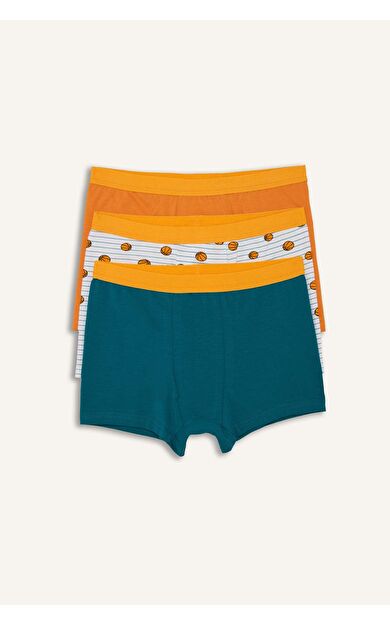 Desenli Penye 3'lü Boxer Erkek Çocuk