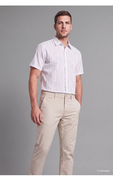 DeFacto Regular Fit Normal Kalıp Normal Bel Boru Paça Pantolon Bej H5996AX26SMBG766