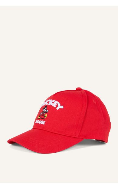 DeFacto Dısney Mıckey & Mınnıe Nakışlı Nakış Pamuklu Cap Şapka Kız Çocuk Kırmızı