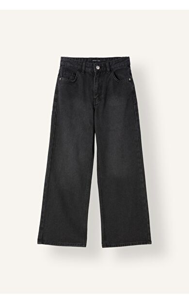 DeFacto Straight Fit Geniş Paça Jean Pantolon Kız Çocuk