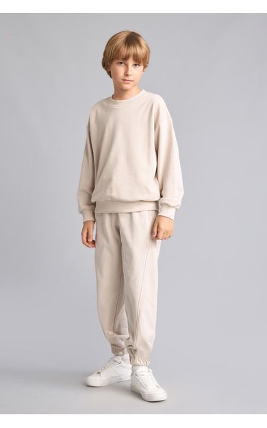 DeFacto Regular Jogger Fit Bej Eşofman Altı Erkek Çocuk