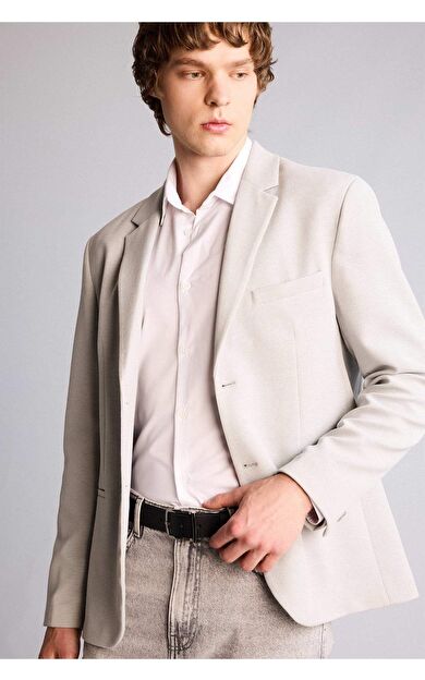 DeFacto Erkek Dikdörtgen Toka Suni Deri Jean Kemeri