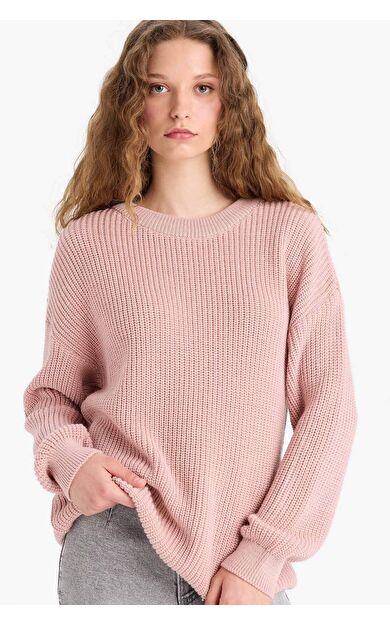 Regular Fit Bisiklet Yaka Kazak H6905AZ25WNPN81