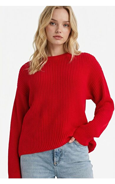 DeFacto Regular Fit Bisiklet Yaka Kazak