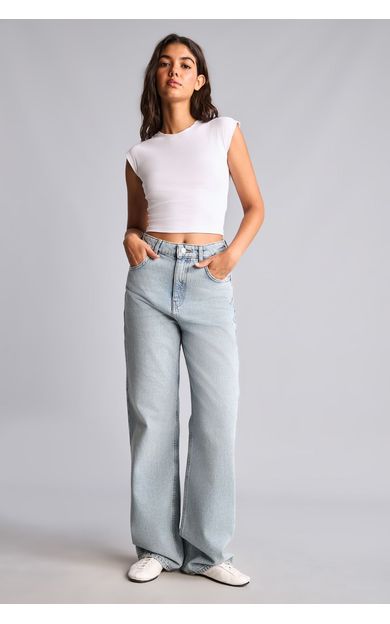 DeFacto Yüksek Bel 90's Wide Leg Jean Pantolon İndigo