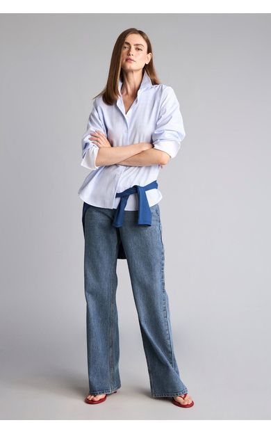 DeFacto Cepli Straight Fit Yüksek Bel Jean Pantolon