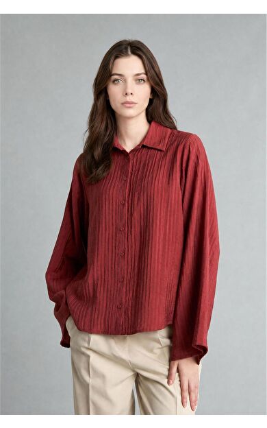 DeFacto Relaxed Fit Dokulu Çizgili Uzun Kollu Tunik