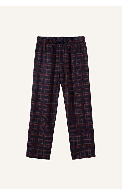 DeFacto New Regular Fit Ekose Desenli Cepli Uzun Boy Flanel Pijama Altı