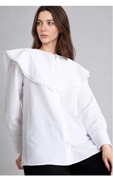 DeFacto Regular Fıt Poplin Uzun Kollu Tunik