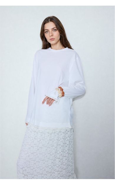 DeFacto Relax Fıt Uzun Kollu Tunik Ekru H7727AX26SMER105