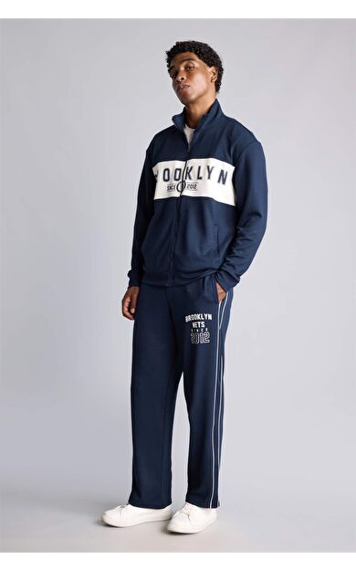 DeFacto NBA Brooklyn Nets Relax Fıt Skuba Dalgıç Kumaş Jogger