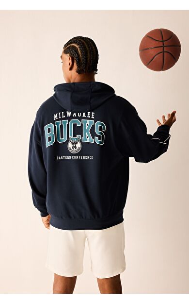 DeFacto NBA Mılwaukee Bucks Oversıze Kapüşonlu Hırka