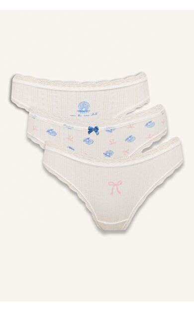 DeFacto Dantel Detaylı 3'lü Slip Külot