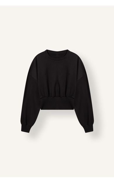 DeFacto Standart Fit Bisiklet Yaka Düşük Omuz Basic Sweatshirt