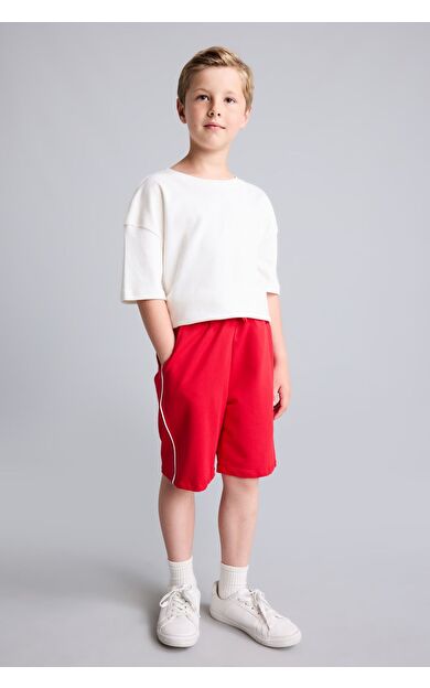 DeFacto Regular Fıt Sweatshirt Kumaşı Şort Erkek Çocuk