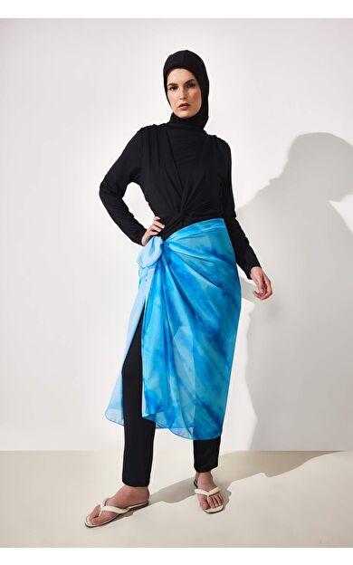 DeFacto Regular Fıt Desenli Burkini