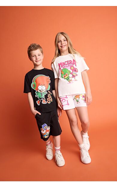 DeFacto Super 1 Takım Sweatshirt Kumaşı Şort Kız Çocuk