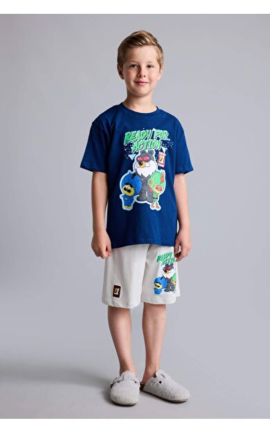 DeFacto Super 1 Takım Regular Fıt 2'li Pijama Takımı Erkek Çocuk