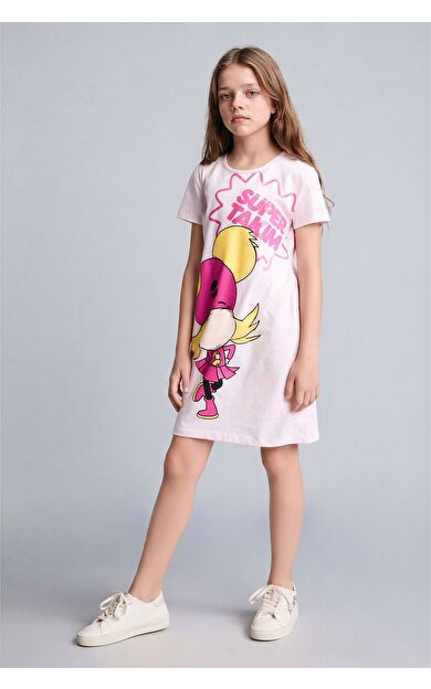DeFacto Super 1 Takım Kısa Kollu Elbise Kız Çocuk