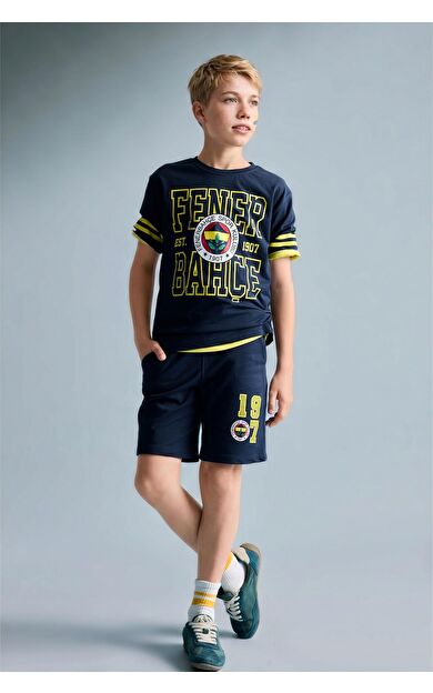 DeFacto Fenerbahçe Oversıze Sweatshirt Kumaşı Şort Erkek Çocuk
