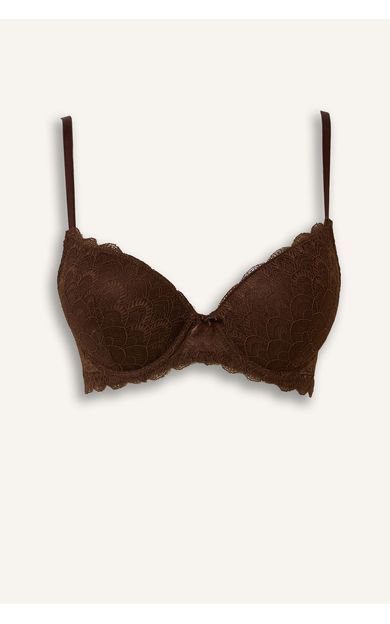 DeFacto Dantelli Micro Kaplı Full Push Up Balenli Basic Tişört Bra