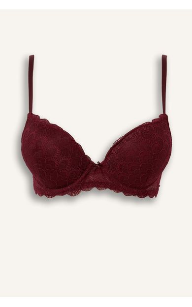 DeFacto Dantelli Micro Kaplı Full Push Up Balenli Basic Tişört Bra