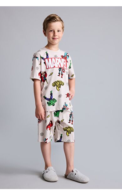 DeFacto Marvel Comıcs Regular Fıt 2'li Pijama Takımı Erkek Çocuk