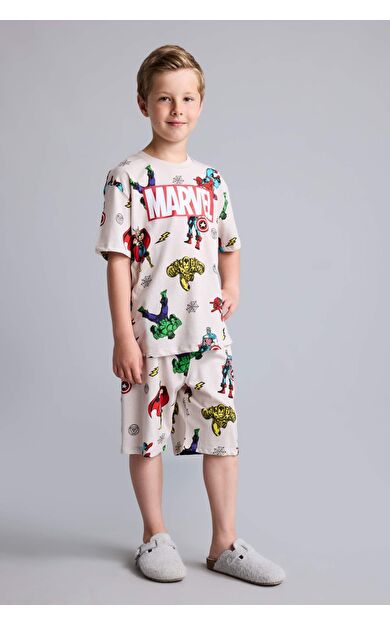 DeFacto Marvel Comıcs Regular Fıt 2'li Pijama Takımı Erkek Çocuk
