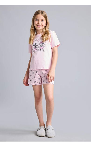 DeFacto Dısney Mıckey & Mınnıe Regular Fıt 2'li Pijama Takımı Kız Çocuk