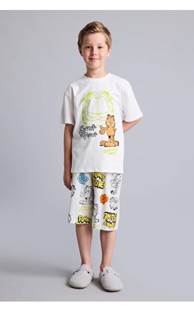 DeFacto Garfıeld Regular Fıt 2'li Pijama Takımı Erkek Çocuk