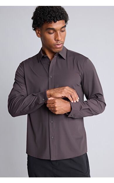 DeFacto Slim Fit Klasik Yaka Uzun Kollu Gömlek