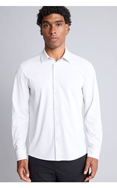 DeFacto Slim Fit Klasik Yaka Uzun Kollu Gömlek