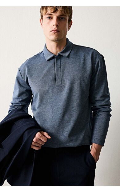 DeFacto Regular Fıt Polo Yaka Sweatshirt
