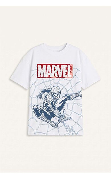 DeFacto Marvel New Regular Fıt Bisiklet Yaka Kısa Kollu Tişört Erkek Çocuk