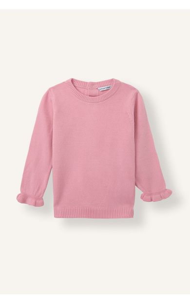 DeFacto Oversize Bisiklet Yaka Düşük Omuzlu Basic Triko Kazak Pembe