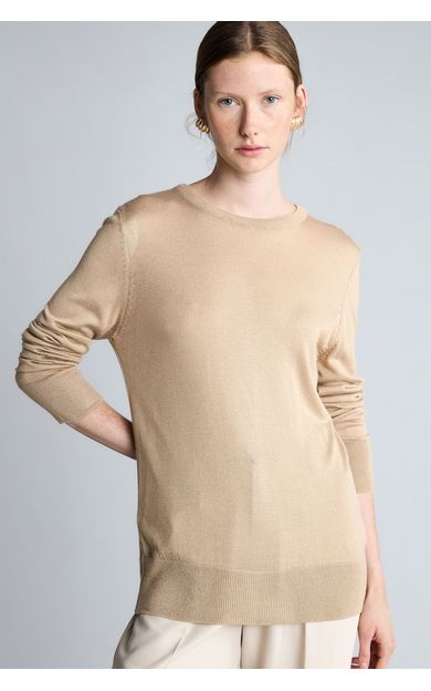 DeFacto Regular Fit Bisiklet Yaka Fitilli Triko Basic Kazak